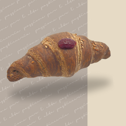 Brioches vegana con farina canapa e confettura di melograno