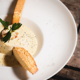 Tortino di salmone e squacquerone