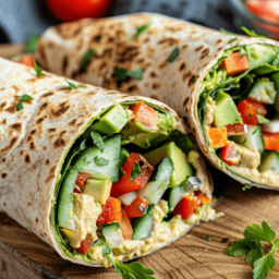 Wrap Vegan con hummus e verdura di stagione