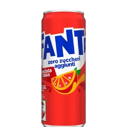 Fanta all’arancia rossa zero zuccheri in lattina 33cl