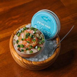 Tartara di gambero rosso e ricciola