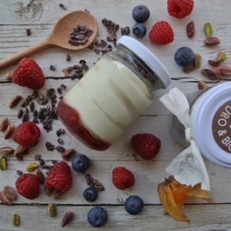 Semifreddo alla ricotta con fave di cacao