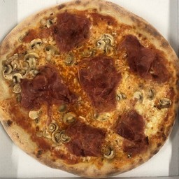Pizza prosciutto e funghi