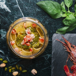 Sicilian Prawns and Pistachio Pasta