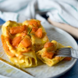 Cannelloni con zucca e speck 