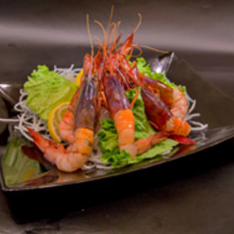 Purple sashimi shrimp