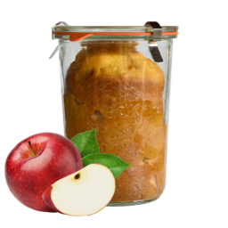 Dolce mela e cannella senza glutine e senza lattosio in vasocottura da 280g.