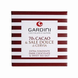 TAVOLETTA CIOCCOLATO GARDINI - CACAO & SALE DOLCE DI CERVIA, extra fondente 70% cacao