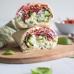 Wrap con bresaola vegana.