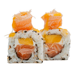 Uramaki mango ,salmone e zenzero.