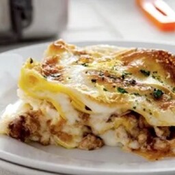 Pasticcio con ragù di ossobuco e zafferano