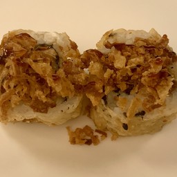 Fritto con salmone, philadelphia e onions fritte - 23c