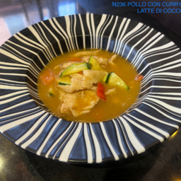 CHICKEN WITH RED CURRY AND COCONUT MILK