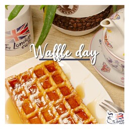 Waffle with golden syrup