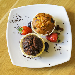 Organic chocolate muffin